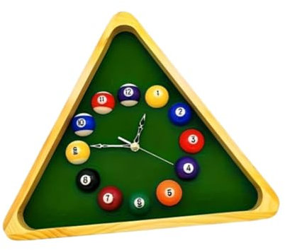 Sharplace Billard-Wanduhr, Billard-Thema, Wanduhr, vielseitiges Geschenk, Wanddekoration für Haushalt, Bar, Wohnzimmer, Schlafzimmer