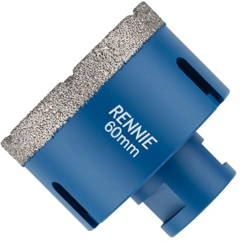 60mm Diamond Hole Saw Drill Bit With M14 Shank For Angle Grinders | For Porcelain Tiles Ceramic Slate Stone Granite Marble Glass. Diamond Core Holesaw / Hole Cutter M14 Thread For Angle Grinder