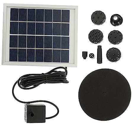 Sosoport Solarbetriebene Teichpumpe Gartenbrunnen Wasserpumpe Kunststoff Schwimmender Solarbrunnen Für Teich Pool Outdoor Dekoration