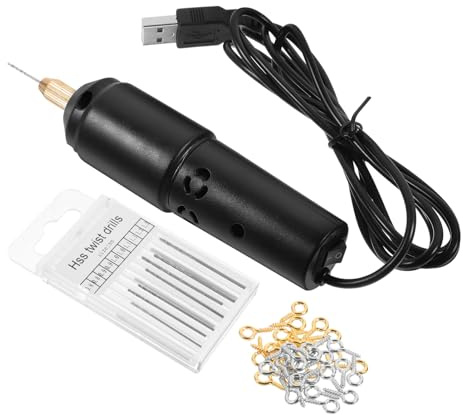 DOITOOL Mini Trapano Elettrico Portatile USB 5v Punte in Rame, Velocità 8000 Giri al Minuto, Compatto per Foratura e Lavoro di Precisione