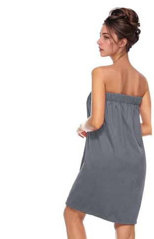 XGOPTS Bademantel Damen Saunakilt Große Saunatuch mit Klettverschluss | Verstellbare Saunatuch Damen, Angenehmes Saunahandtuch, Damen Sauna Frottee Bademantel 175 x 85 cm