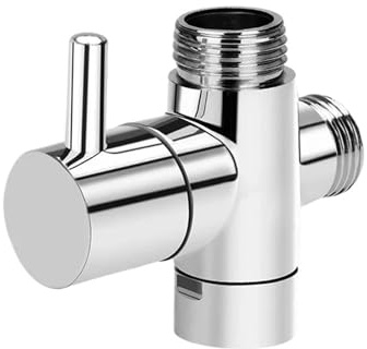 Deviatore Doccia 3 Vie Deviatore per soffione doccia regolabile, deviatore in ottone, separatore d'acqua a 3 vie per doccia(Silvery)