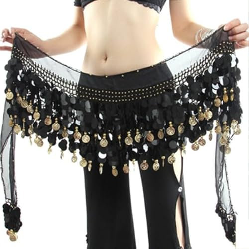 WANGSHAOWEI Bauchtanz Bauchtanz Taille Kette Hüfttuch Bauchtanz Münzen Gürtel Tanzen Taille Gürtel Tänzerin Zubehör Bauchtanz(Pink)