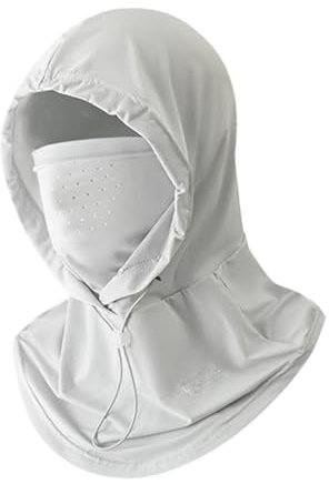 KESOTO Vollkopfmaske für Herren Und Damen, Gesichtsabdeckung für Snowboarden, Motorradfahren, Sport Und Garten, Hellgrau