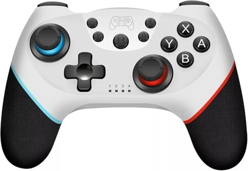 Snugome Wireless Controller for Switch/Lite/OLED Pro Controller for Switch Remote Joystick Gamepad Supports Wake up, Gyro Axis, Turbo, Dual Vibration and Screenshot Function (White)