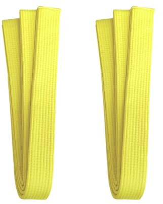 JDNFKG 2 Piezas De Cinturones Amarillos De Judo, Cinturones De Artes Marciales De Taekwondo, Cinturones De Artes Marciales, Se Pueden Usar para Entrenamiento Diario Y Competiciones.