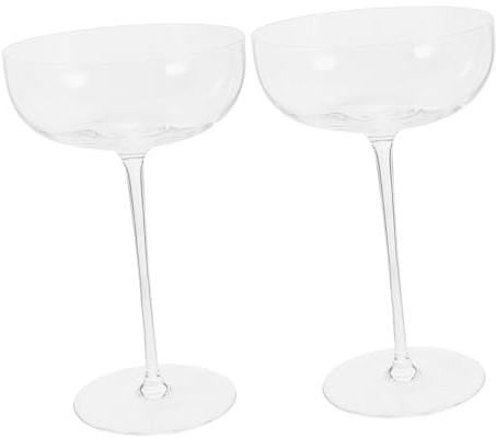 POPETPOP 2 piezas Copas de Vino Balón de Cristal Transparente Portátil para Fiestas y Hogar Elegantes Vasos para y Cócteles Diseño Creativo Fácil de Limpiar
