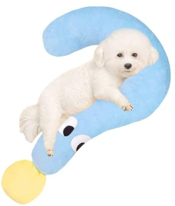ZHER-LU Beruhigungskissen für Hunde, weiches Nackenkissen, waschbares Schlafkissen, für kleine/mittlere/große Hunde und Katzen (Blau)