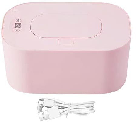 Blöjvärmare, justerbar temperatur, 20 x 12 x 9,5 cm, USB-värmeenhet med LED-skärm, avtorkningsfodral, barnvårdsvärmare, för hem, vardagsrum, resor, barnkammare, daghem, utomhus, natttid, daglig rutin