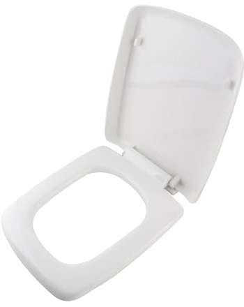 Ycauty Sedile WC Quadrato in PP Chiusura Silenziosa Facile Installazione Pulito per Bagno Moderno Comfort Bianco Adatto per L'uso Familiare