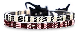 Made by Nami Boho Surfer-Armband 2-er Set Damen & Herren - Handmade Strand Festival Accessoires - Ethno Hippie Style - 100% Wasserfest & Verstellbar - Freundschaftsarmbänder Mädchen