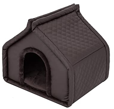Pillowprim Haustierhütte, Hundeecke, Haustierzwinger, Hundehütte, Ruhebereich, Zwinger, Tierheim, Hundezwinger, Hundeliegen, Gr. 3: 60 x 50 cm Braun