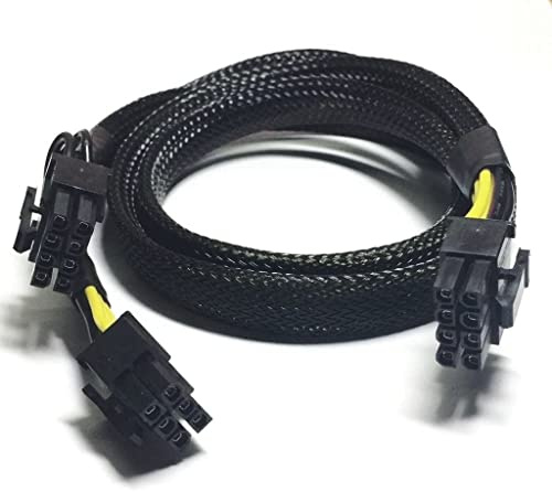 lilila-ree 8 Pin Male to Dual 8 Pin (6+2) Male PCIe Power Adapter Cable for Dell Precision T3600 T3610 T5600 T5610 T5810 T7600 T7610 T7810 T7910 GPU Power Extension Cord 13-inch (34cm)