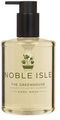 Noble Isle Handseife | Luxus-Handwaschmittel Flüssigseife für Männer & Frauen | Bio, veganfreundlich, echtes Parfüm, „Britain in a Bottle“ Handseife (Greenhouse, 250ml)