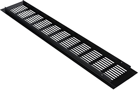 Lüftungsgitter aus Aluminiumlegierung, 450 mm Länge, rechteckig, Abstreifgitter, Lüftungsklappe, Abdeckung für Kleiderschrank, Schuhe, Schrank, Spüle, Küche, Wand, Decke und Boden