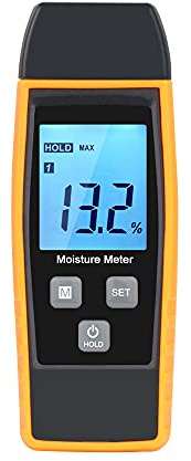 Humidimètre numérique pour bois avec écran LCD rétroéclairé avec alerte sonore pour bois et karstenite, mortier de ciment, mortier de chaux, brique