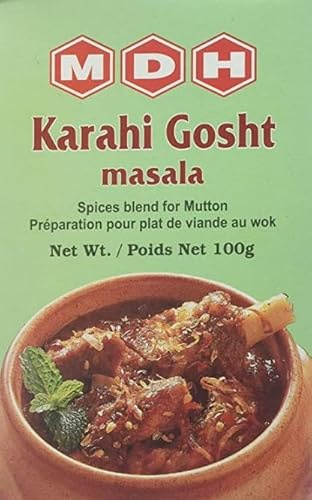 MDH Various Seasoning Masala Powder - Spices Mix Curry Masala Recipe Mixes Casserole Seasoning Herbs - Aromatic & Enhances the flavor of the meal (Karahi Ghost Masala (100g), Pack of 1)