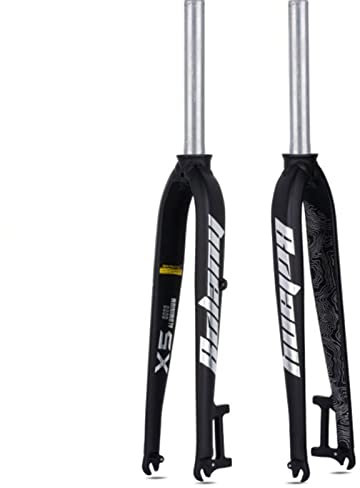 ZECHAO 26/27,5/29IN Mountainbike Federgabel,Leichtmetalllegierung 1-1/8 Gerades Rohr Schnellspanner 9×100mm MTB Bike Hard Fork Fahrrad Federgabel (Color : Black, Size : 27.5inch)
