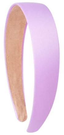 Ruzister Fasce per capelli viola da donna, fascia per capelli blu chiaro, fascia in pelle sintetica per donne e ragazze, in plastica dura, tinta unita, sottili fasce per capelli