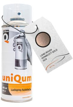 uniQum Autolack Spraydose für LAND ROVER KENNICOTT GOLD GCN Autolack Reparatur 400 ml