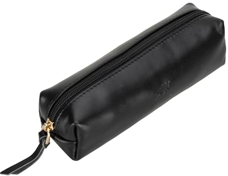 Stifte-Etui, Stylisches Stiftemäppchen mit Reißverschluss, Tasche für Kugelschreiber, Füller, Pinsel etc, Federmäppchen für Schule, Uni & Büro, Schminktasche Multibox (Schwarz)