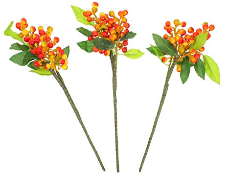Ciieeo 3stücke Simulation Beerendekor Weihnachtsbeeren Künstliche Rote Beerenzweige Dekorative Beeren Deko Künstliche Beeren Beeren-Dekoration Weihnachtsdeko Blumenarrangement