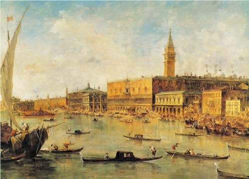 1000 Teile Abstraktes Geschäftiges Italien Venedig Hafenlandschaft Ölgemälde Puzzle Für Kreative Erwachsene Teenager Unterhaltung Lernspielzeug