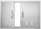 VEVOR Puerta de Acceso a Barbacoa 762 x 533 x 46 mm Puerta de Cocina Exterior Doble Puerta Empotrada de Acero Inoxidable con Manija para Isla de Barbacoa, Estación de Parrilla, Armario Exterior