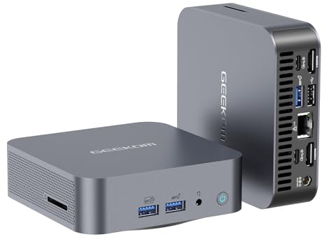 GEEKOM GT12 Mini PC Intel Core i7-12650H Processore(10 core, 16 thread, fino a 4,70GHz), DRR4 32GB 1TB SSD, Mini PC Windows 11 Pro, |Wi-Fi 6E |Bluetooth 5.2|USB4|8K