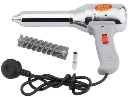 Mllepjdh Potente máquina de soplete de soldadura de 500 W, kit de boquilla de aire de calor ajustable, soldador, boquilla de soldadura de acero inoxidable, soplador de calor de 500 W