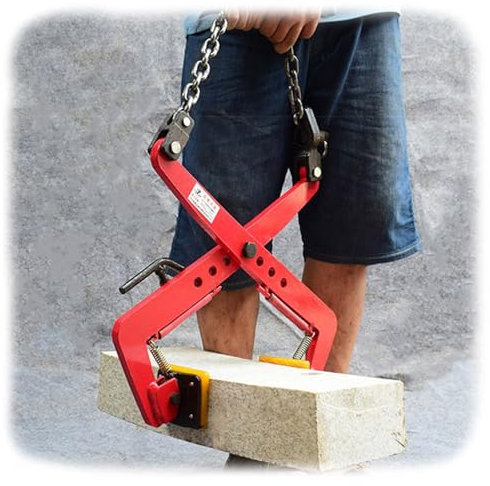 Granite Chain Pliers Stone Lifting Clamp Plate Adjustable Curb Clamps Concrete Block Lifter Jaw Opening 12cm97cm Paving Slab Lifter (XXL)