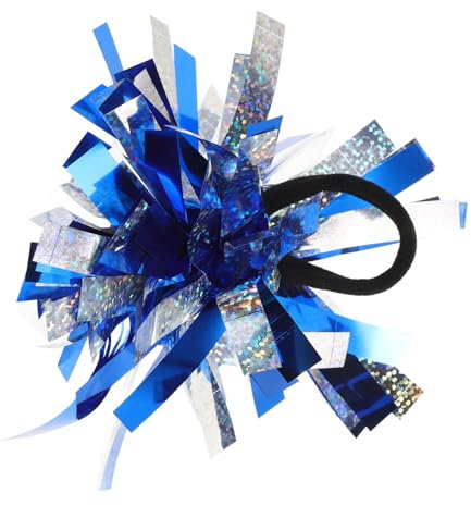 TOKIDNY Kids Pom Poms Haarschmuck Für Cheerleading Handblumen Blau Und Silber Für Kinderaufführungen Festivals Und Partys Einfach Zu Tragen Und Vielseitig Einsetzbar