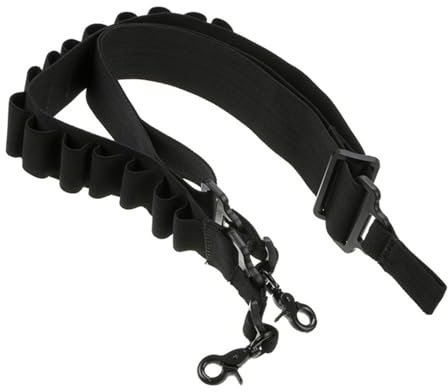ProWildGear 2-Point Support 1-Point Support Belt Rifle Shotgun Sling Holds 15 gevär 12Ga 20Ga (BK)