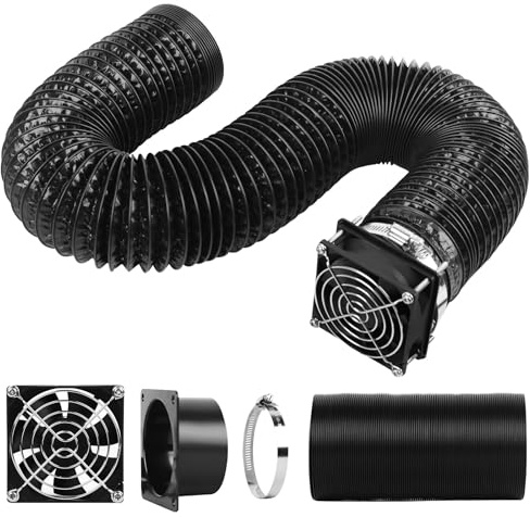 UniTak3D Kit Scarico Fumi con Ventilazione Efficient 4500RPM Fan and Pipe,Scarico Fumi & Odori,Fan Fume Extraction Kit Compatible with Bambu Lab A1/A1 Mini Involucro and Laser Engraver Enclosure