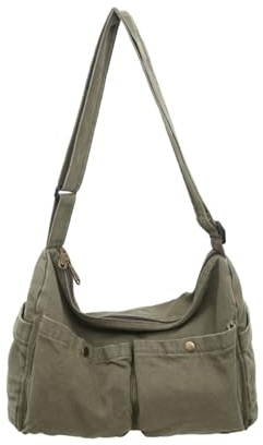 KBTYE Messenger-Tasche aus Segeltuch, niedliche Umhängetasche | Niedliche Hobo-Tasche mit mehreren Taschen für Schule, Freizeit, leichter Tagesrucksack für College-Reisen