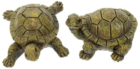 OSOLADY 2stücke Teiliges Realistisches Schildkröten-Figuren Aus Hochwertigem Resin Detailgetreu Gefertigt Langlebig Für Garten- Bonsai Terrarien-deko Wetterfest Und Symbolträchtig Für Glüc