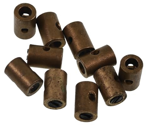 10 Stück Schraubnippel, aussen 6mm, Gesamtlänge 9mm, Gaszug Bremszug Bowdenzug Universal Nippel, Motorrad, Mofa, Roller, Moped, Quad und andere Zweiräder