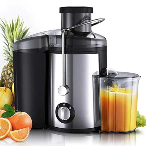 Máquinas exprimidoras de prensa en frío de 800 W, extractor de jugo centrífugo de alto rendimiento con ajuste de 2 velocidades, boca ancha para frutas y verduras enteras, sin BPA