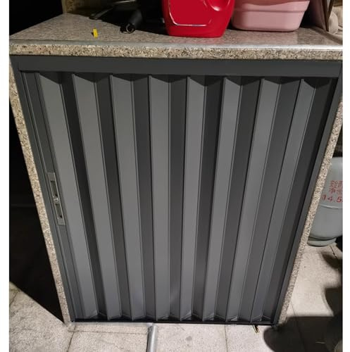 JLXJYS Schiebetür Falttür falttüren innentüren Graue, abschließbare Falttür for Fensterschränke, B x H: 61 cm x 130 cm (24 Zoll x 51,2 Zoll), interne Faltschiebetür, anpassbare Größen