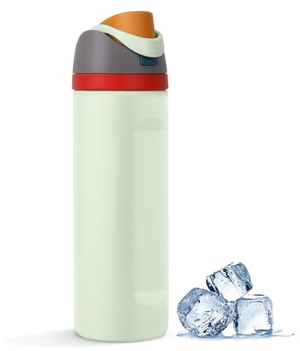 ZAKVOP Botella Termica con Pajita, 710ml Botella Agua Acero Inoxidable