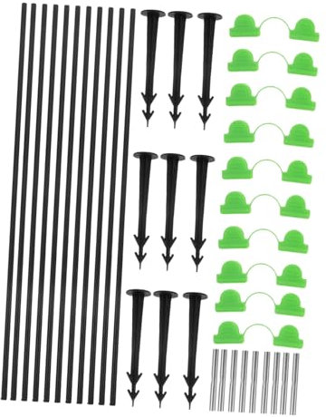 Toyvian Cerceaux De Tunnel De Jardin avec Tubes De Clips pour Membrane Clous pour Plates-Bandes Surélevées Et Protection des Plantes