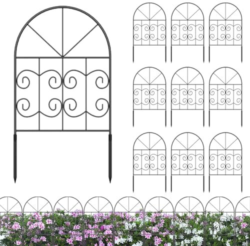 Dtaigou Gartenzaun - Dekorativer Gartenzaun Als Sichtschutz - Dekorativer Sichtschutz Rostfrei Als Trennzaun Für Haustiere & Außenbereich