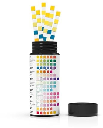 Strisce reattive per piscina 16 in 1 per spa, kit di analisi dell'acqua Aideepen da 100 stick per pH, durezza, cloro totale, cloro residuo, alcalinità totale, ecc