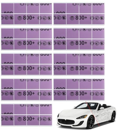 Papier abrasif pour voiture, 72 feuilles de papier abrasif humide, base en tissu pour phares, réparation de meubles, armoires, travaux manuels