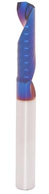 JXYUSXHJ VIC003 Single Flute End Mill Solid Carbide Upcut Spiral CNC Router Bit Milling Cutter for Aluminum Plastic Acrylic PVC MDF (up Cut, 1/4S*1/4D*1CL*2-1/2OVL)