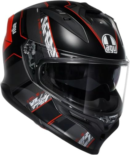 AGV K7 Kyber Helm, schwarz/rot, XL (61/62) | Beschlaghemmend