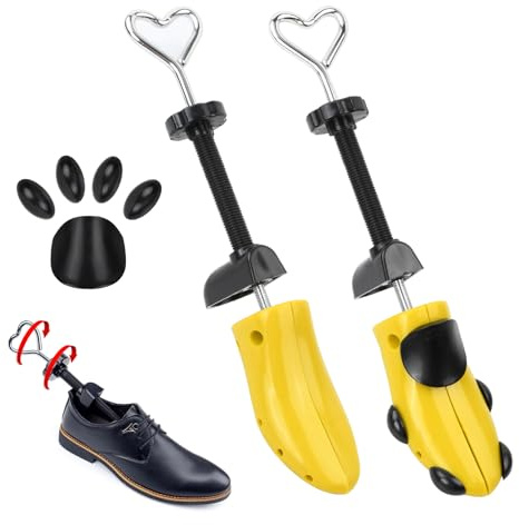 2 Piezas Hormas para Zapatos, Ensanchador de Zapatos con Calzador, Expansor de Zapatos Ajustable, Estirador de Zapatos EU 36-42, Hormas de Plástico, Horma Zapatos para Mujer, Hombre