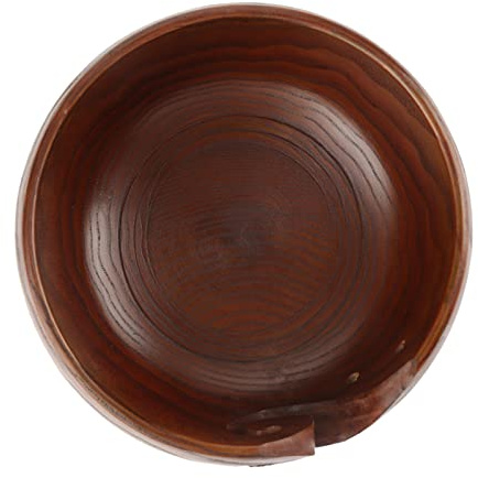 CHICIRIS Tazón de Hilo de Madera Decorativo para la Decoración de la Casa Elegante y Delicada de la Casa - para Tejer y Material Ecológico de Ganchillo (Diámetro 14-16 cm)