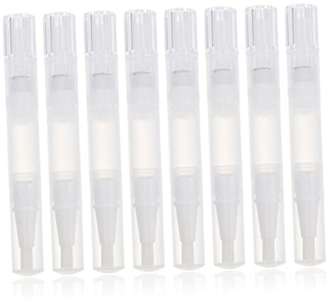 TOGEVAL 8stücke Nagelhautölstift Leer Mit Nagelwerkzeug Leere Nagelöltube Als Lipgloss-behälter Für Make-up-anwendung Für Nailart-salon Oder Zuhause