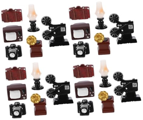 GALPADA 30pièces Mobilier Miniature Lot de Gramophone Miniature Décoratif Style Rétro Accessoire pour Décoration Artistique de Chambre